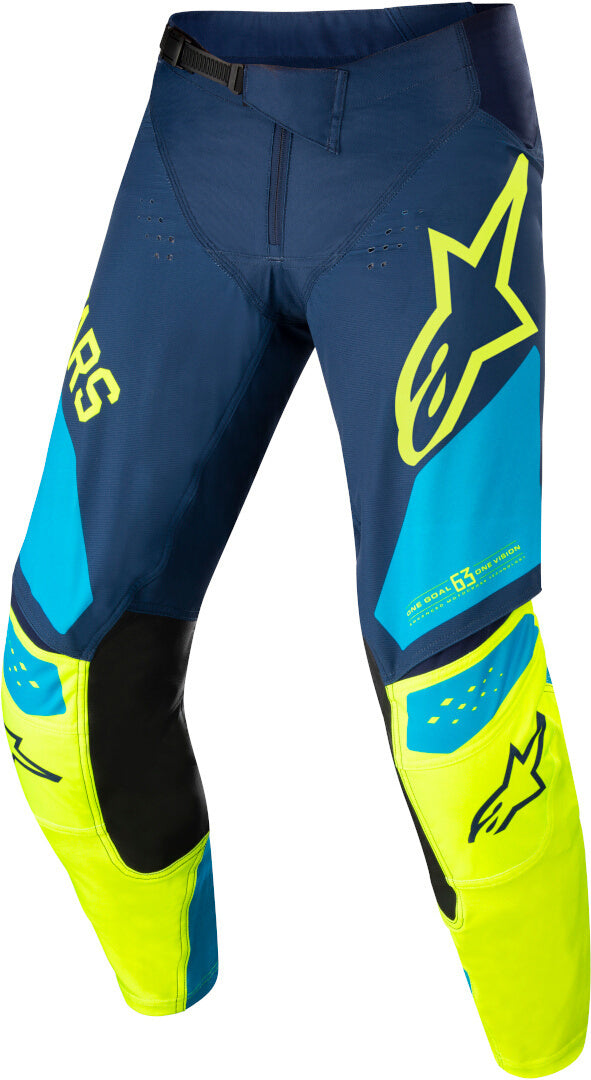 ALPINESTARS 骑行裤 Techstar Pants TECHSTAR Dark Blue/Fluorescent Yellow/Neon Blue