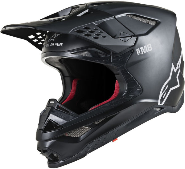 Alpinestars M8 头盔 Supertech S-M8 Solid Motocross Helmet Black Matt/White