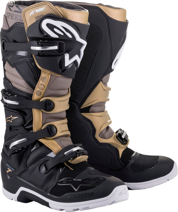 Alpinestars 骑行靴 Tech 7 Enduro Drystar Motocross Boots Black/Gold
