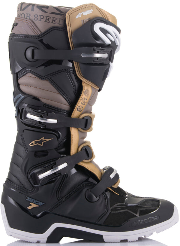 Alpinestars 骑行靴 Tech 7 Enduro Drystar Motocross Boots Black/Gold