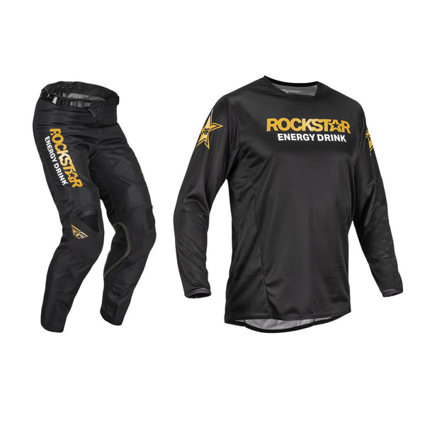 FLY RACING 骑行套装 Kinetic Rockstar Jersey Black/Gold KINETIC