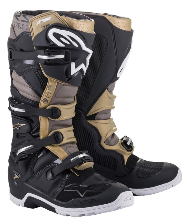 Alpinestars 骑行靴 Tech 7 Enduro Drystar Motocross Boots Black/Gold