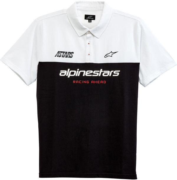 ALPINESTARS 骑行衣 Astars Paddock Polo Shirt White/Black