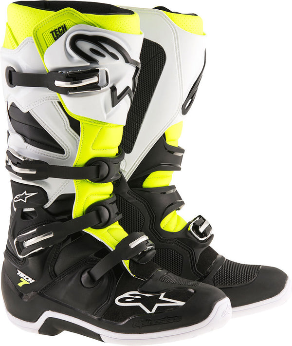 Alpinestars Tech 7 骑行靴 Tech 7 Enduro Boots Black/White/Yellow 黑/白/黄