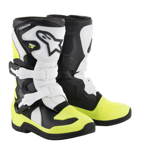 Alpinestars Tech 3S Kids Motocross Boots Black/White/Yellow