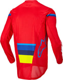 ALPINESTARS 骑行衣 Techstar Jersey TECHSTAR Bright Red/Fluorescent Yellow/Blue