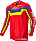ALPINESTARS 骑行衣 Techstar Jersey TECHSTAR Bright Red/Fluorescent Yellow/Blue