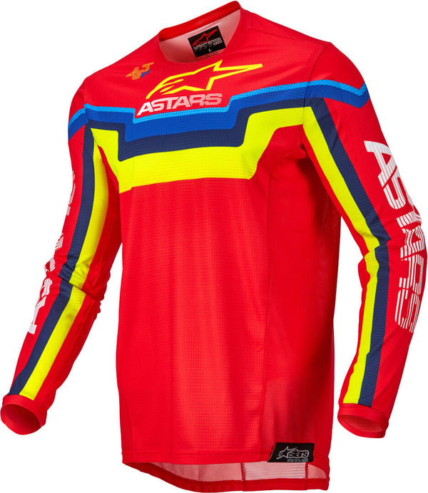 ALPINESTARS 骑行衣 Techstar Jersey TECHSTAR Bright Red/Fluorescent Yellow/Blue