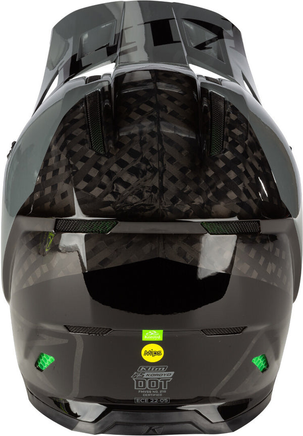 KLIM  头盔 Klim F5 Koroyd Ascent Carbon Motocross Helmet Black/Gray