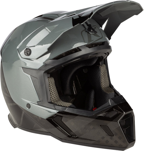 KLIM  头盔 Klim F5 Koroyd Ascent Carbon Motocross Helmet Black/Gray