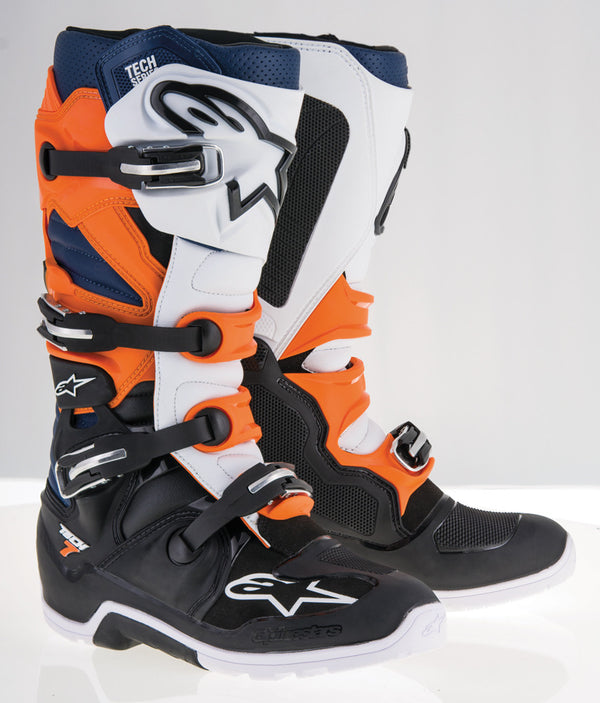 骑行靴 Tech 7 Enduro Boots Black/Orange/White