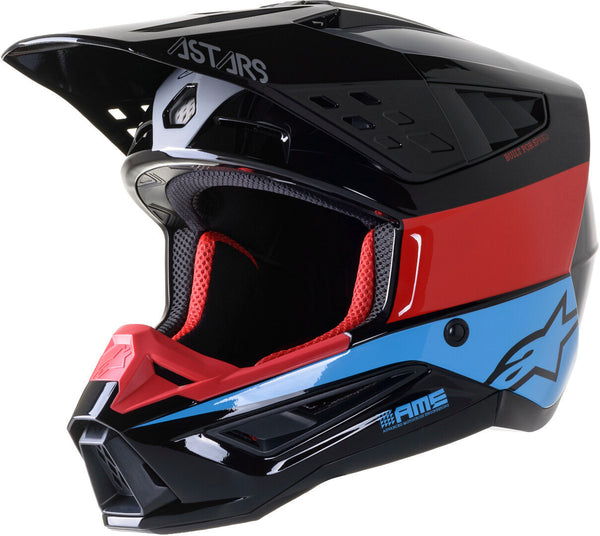 Alpinestars M5 头盔 Bond Motocross Helmet MX Black/Red/Blue