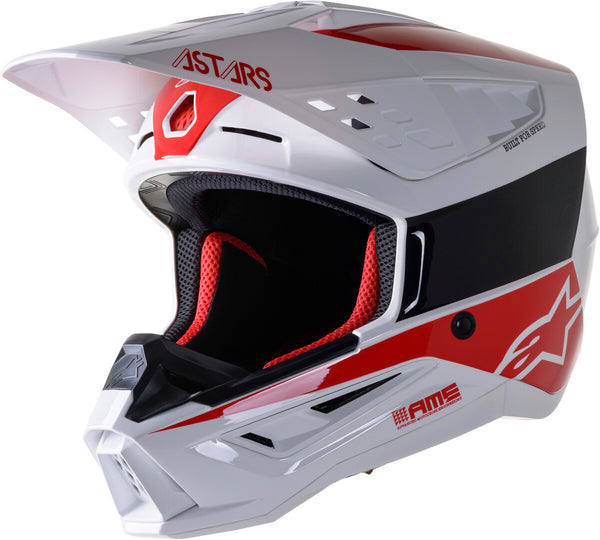 Alpinestars SM5 Bond Motocross Helmet MX White/Red