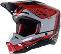 Alpinestars SM5 Beam Motocross Helmet MX Black/Grey/Red