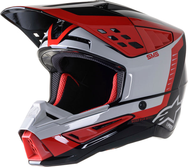 Alpinestars SM5 Beam Motocross Helmet MX Black/Grey/Red