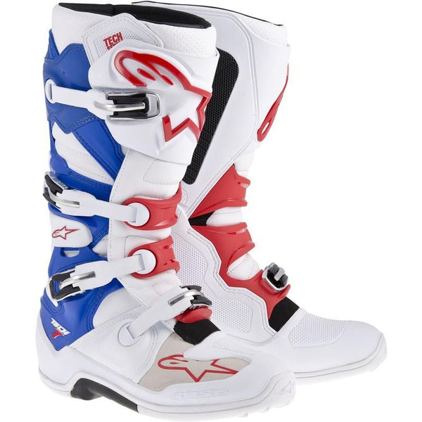 ALPINESTARS 骑行靴 Tech 7 Motocross Boots White/Red/Blue