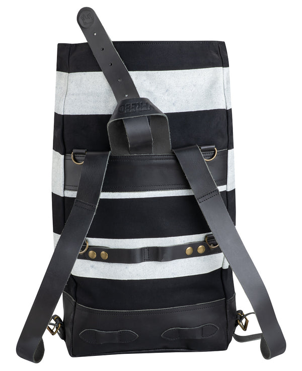 HolyFreedom Roll-Top Striped Backpack