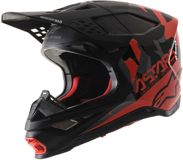 Alpinestars M8 头盔 Supertech S-M8 Echo Motocross Helmet Black/Grey/Red