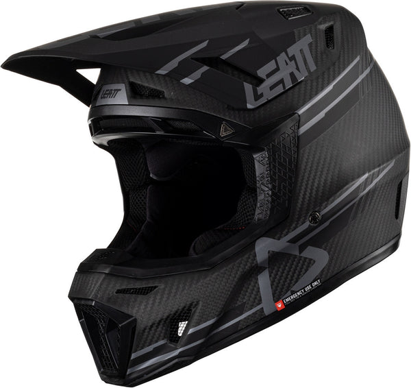 LEATT 头盔 9.5 Carbon Stealth Motocross Helmet with Goggles