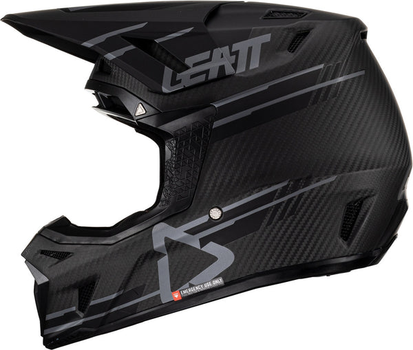 LEATT 头盔 9.5 Carbon Stealth Motocross Helmet with Goggles