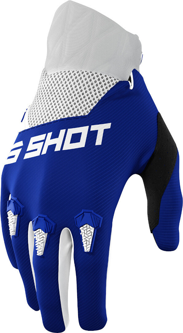 Shot Devo Kids Motocross Gloves Blue/White