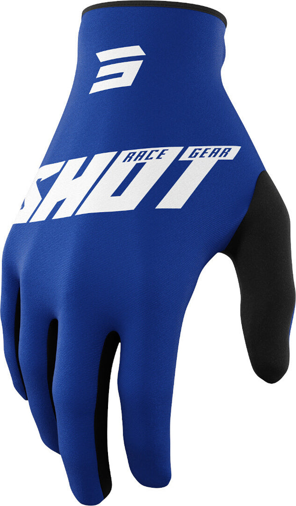 Shot Raw Burst Motocross Gloves Blue/White